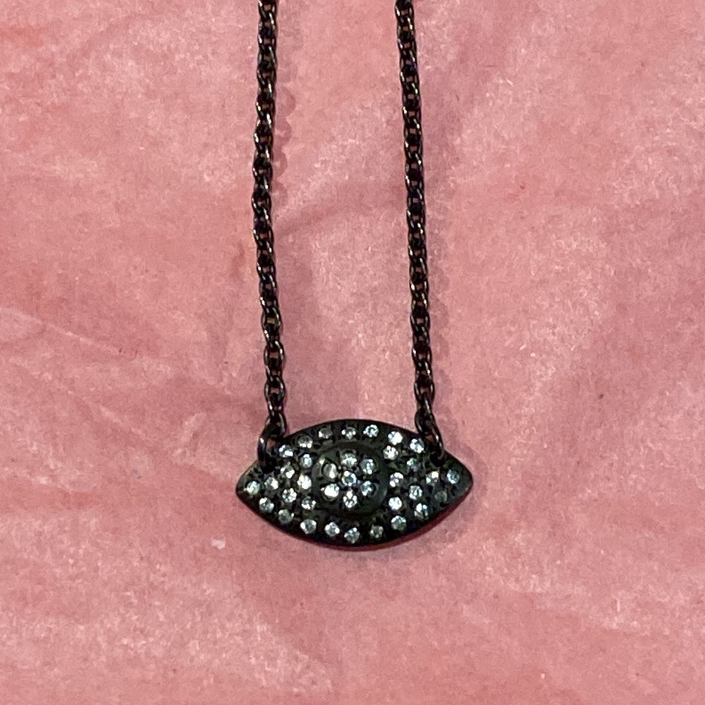 Evil Eye Rhinestone Necklace - Picture 2 of 4